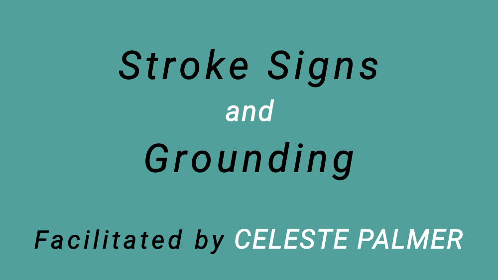 Stroke Signs and Grounding, facilitated by Celeste Palmer